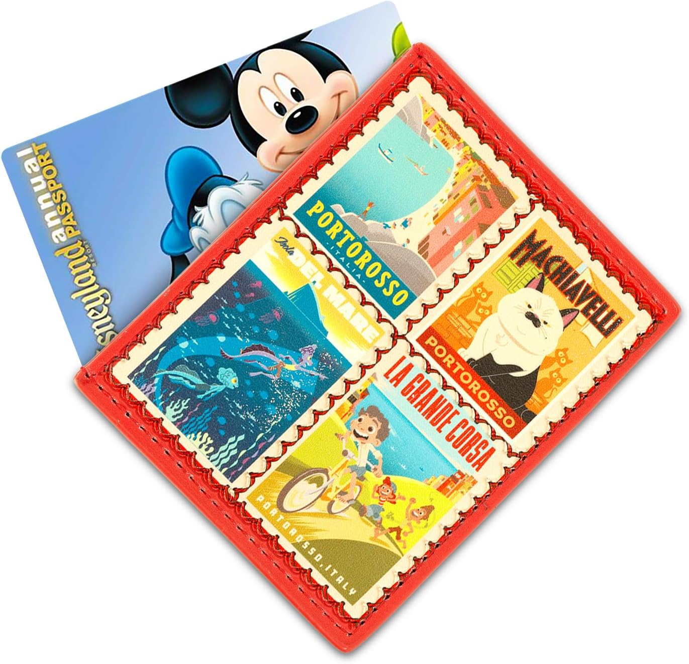 Disney Luca Wallet for Women Set - Bundle Danielle Nicole Card Organizer with Pockets, Stickers, More | Disney Luca Wallet for Teens, Women