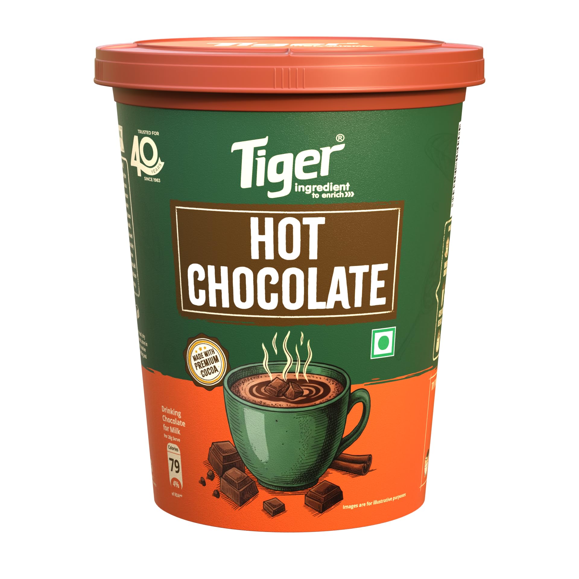 Tiger Hot Chocolate Mix | Made with Premium Cocoa | Enjoy Hot or