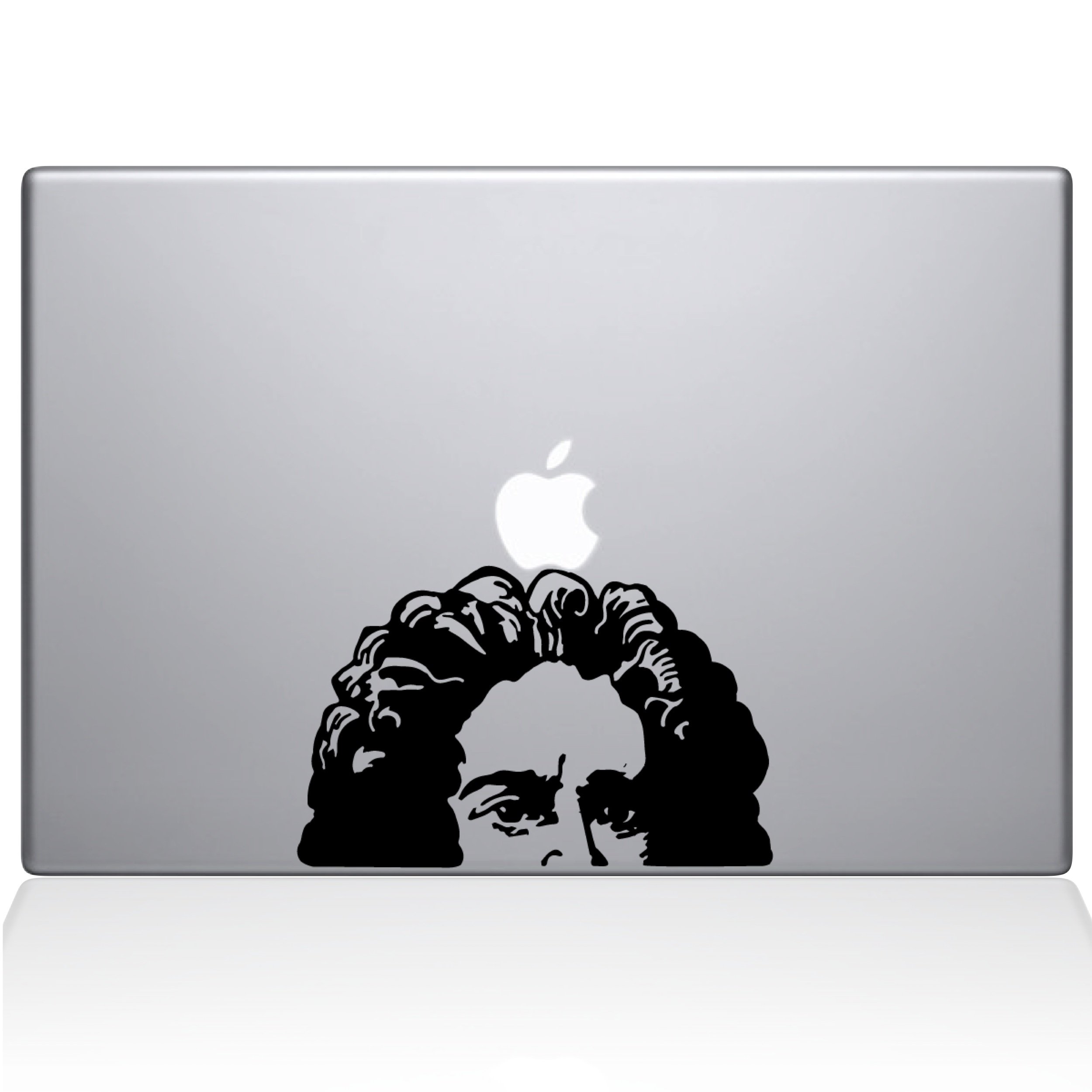 The Decal Guru Newton's Apple Decal Vinyl Sticker, 13" MacBook Pro (2015 & Older Models), Black (2339-MAC-13P-BLA)