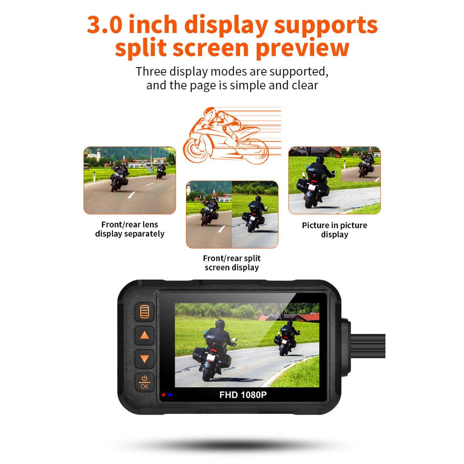 Dash Cam per moto, di telecamere da 10,3 x 6 x 2,7 cm, registratore