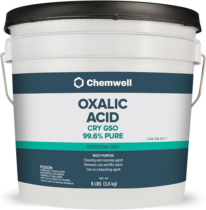 Chemwell Oxalic Acid (8 lbs) - 99.6% Pure Industrial Grade