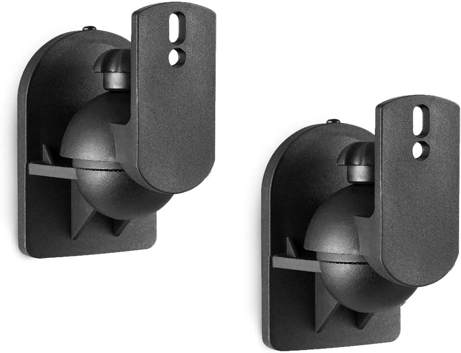WALI Speaker Wall Mounts, Bookshelf Speaker Wall Mount Brackets, Surround Sound Speaker Mounts, Hold up to 7.7 lbs, (SWM202), 2 Pack, Black