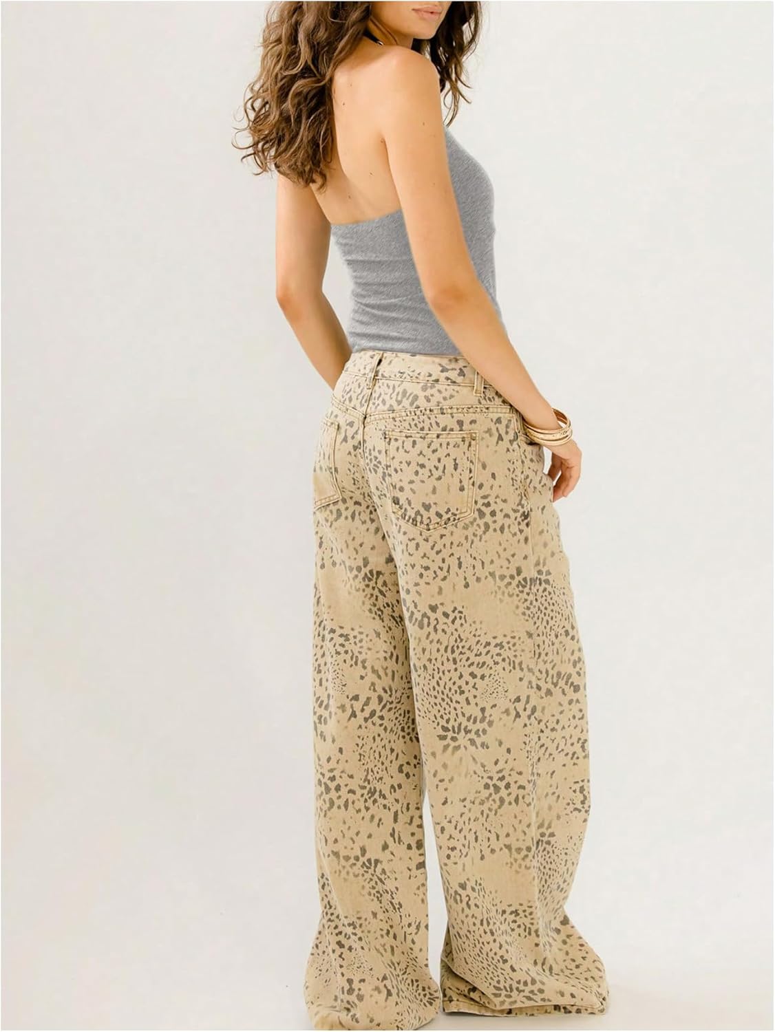 Floerns Women's Summer Tank Top Sleeveless Grommet Eyelet Going Out Casual Halter Tops - Image 2