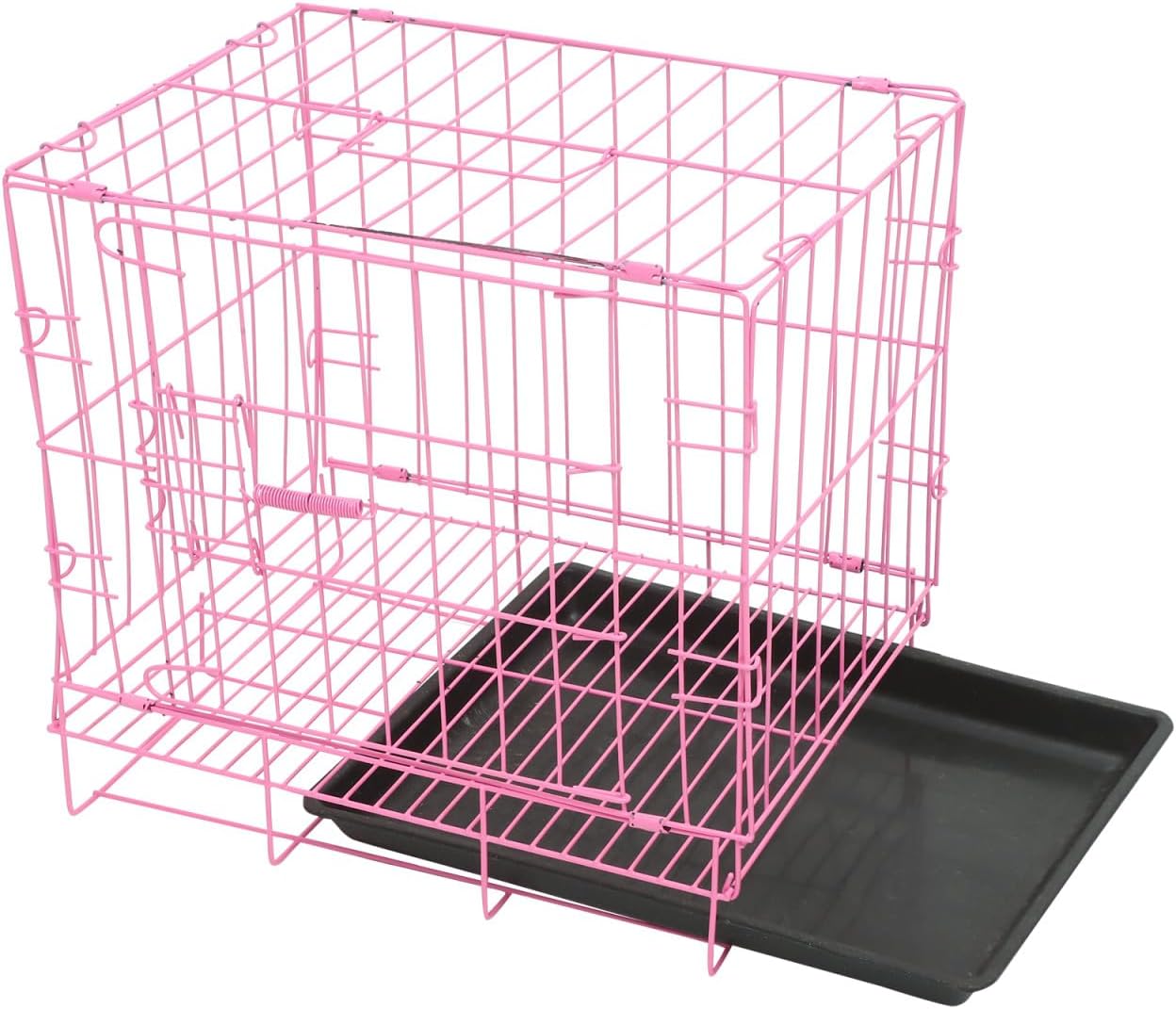 Folding Pet Cage for Small and Medium Dogs Dog Crate with Creative Design Pink Pet House for and Comfortable Travel for Cats and Rabbits