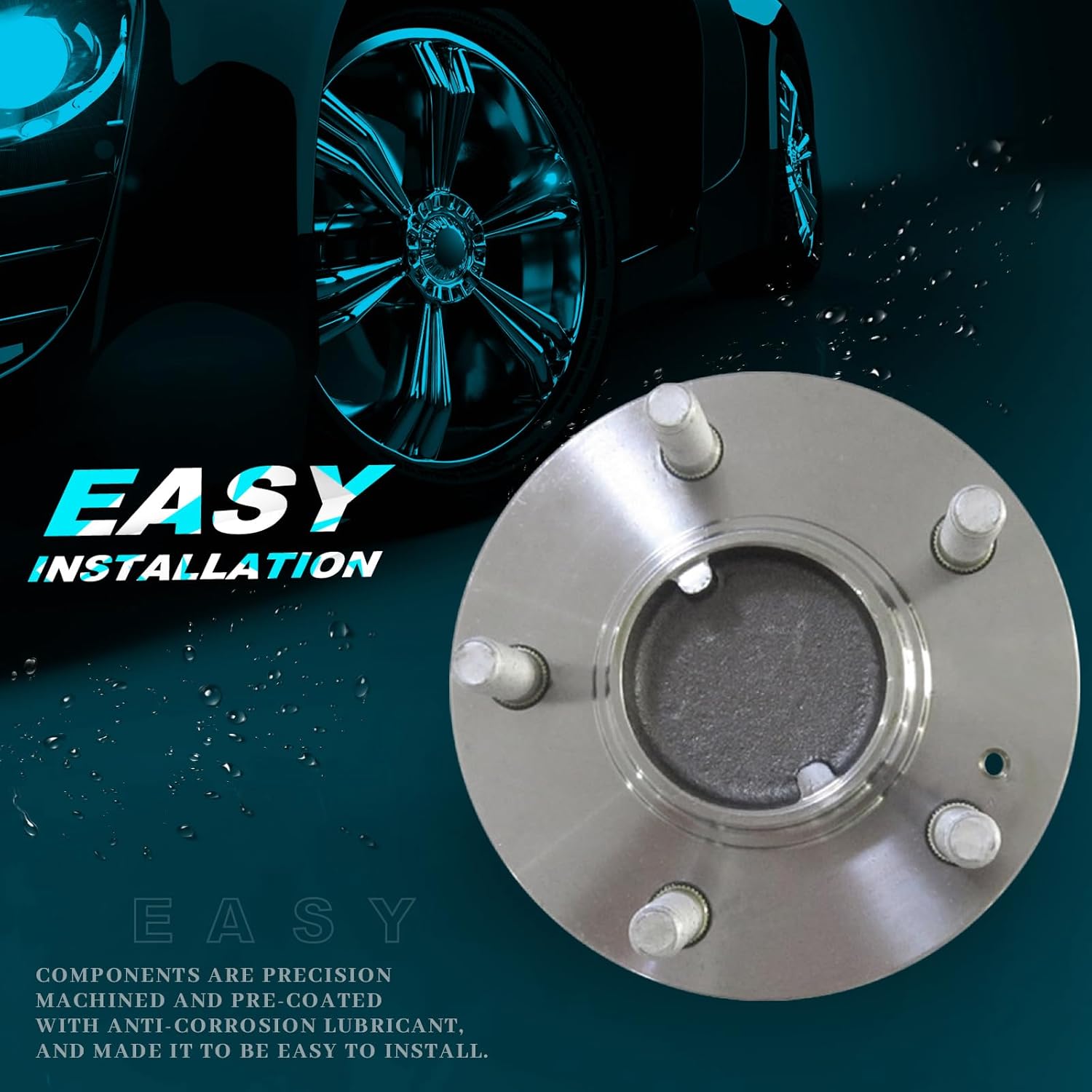 IRONTEK 512265X2 Rear Wheel Hub and Bearing Assembly Fit for Hyundai 2006-2009 Sonata, for Kia 2006-2010 Optima EX/LX/SX; 5 Lug W/ABS Wheel Bearing Assembly - Image 6