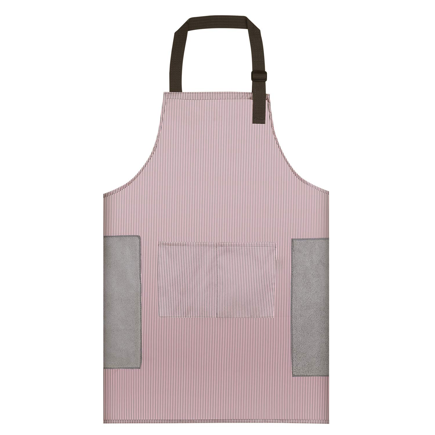 ZONEKEY Delantal Cocina Impermeable Delantales de Cocina PVC Profesional Masterchef Con la Función de Limpiar las Manos Para Mujer y Hombre