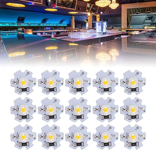 Miniatura 2 de Hyuduo 25 cuentas de lámpara LED, chip de alta potencia de 3 W 5 V, bombilla SMD de 200 lm para accesorios de iluminación de bricolaje, luz amarilla