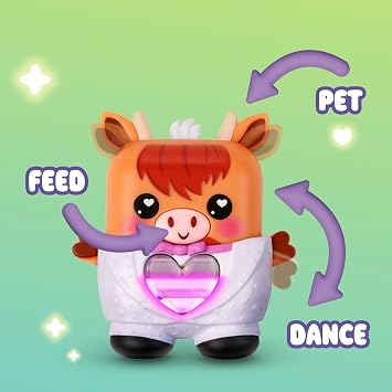 Nano-MALS Cowbert The Highland Cow, Electronic Pet Cow Toy, 70+ Responses, Interactive Fidget Toys for Girls & Boys Ages 5+