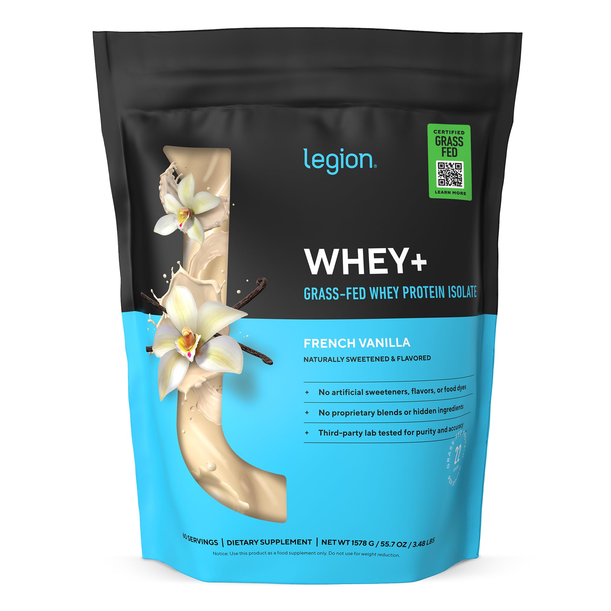 Legion Whey+ Protein Isolate Grass Fed Low Carb, Banana Bread, 30 Servings — Amazon image 21