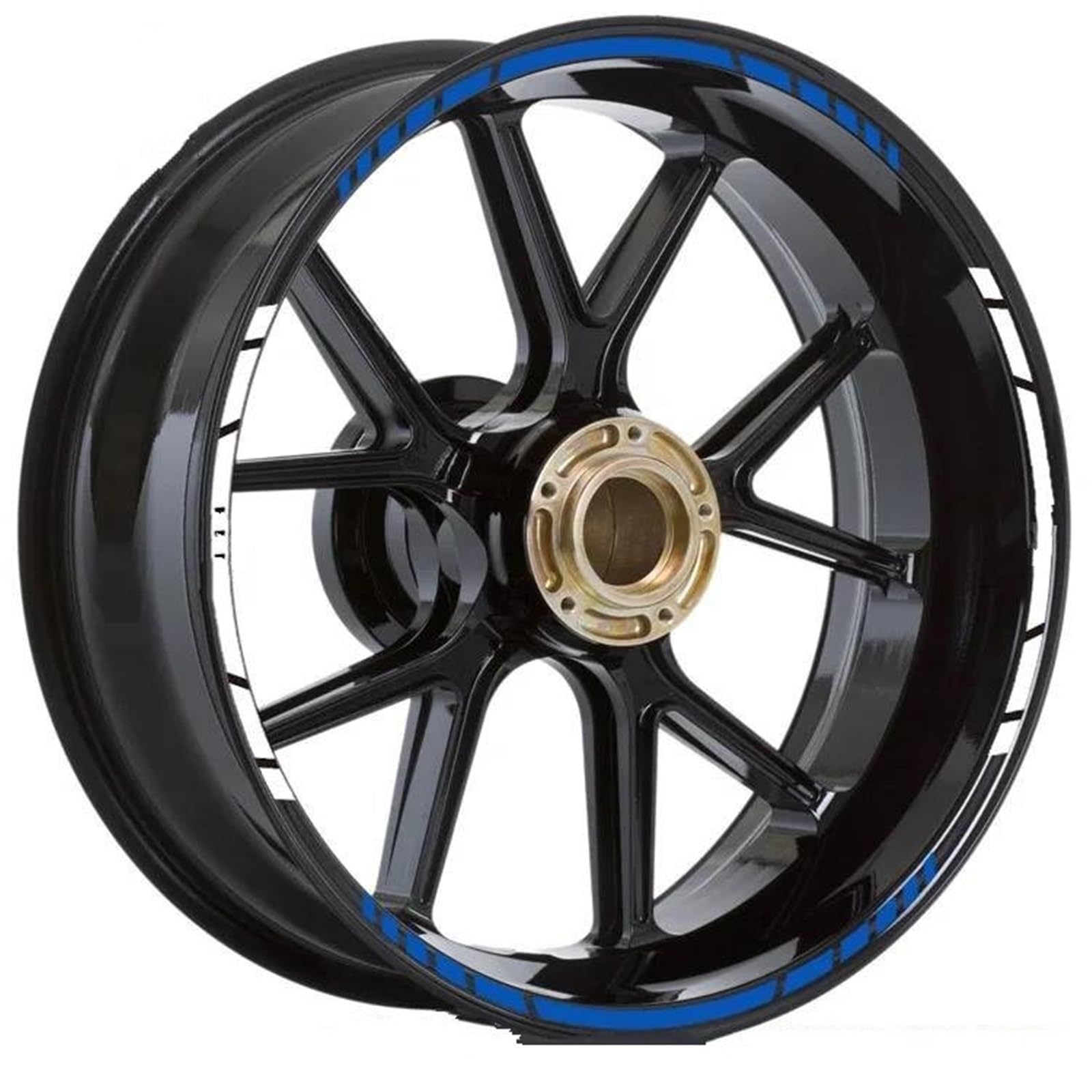 for Suzuki GSXR GSX-R1000 750 600 GSXS GSX-S1000 GSX1300R V-Strom SV1000 650 Wheel Reflective Motorbike Rim Sticker Decorative(Color7)