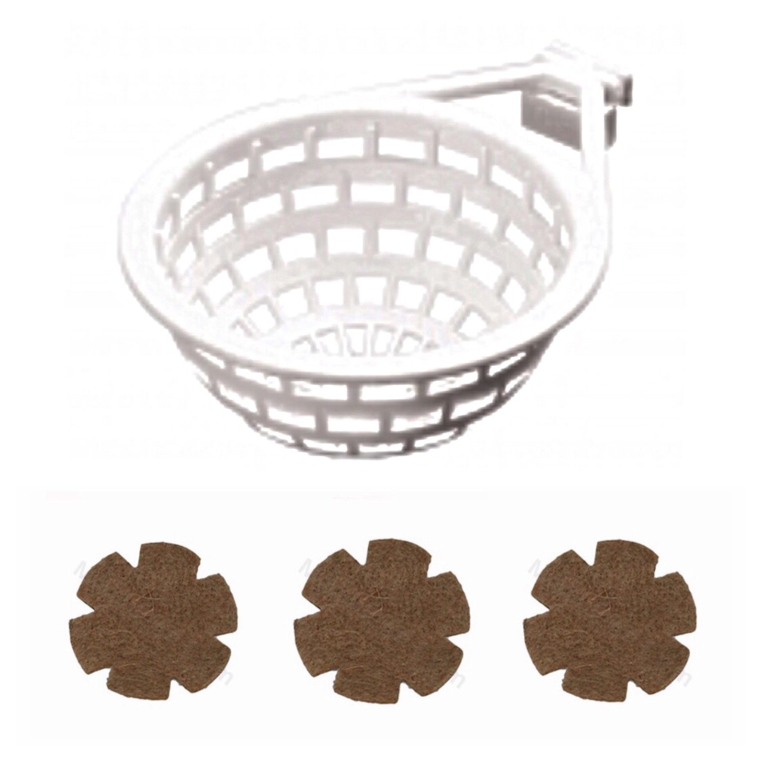 Moondown Farm 10cm White Nesting Pan Plastic and Jute Liner (Pack of 10)