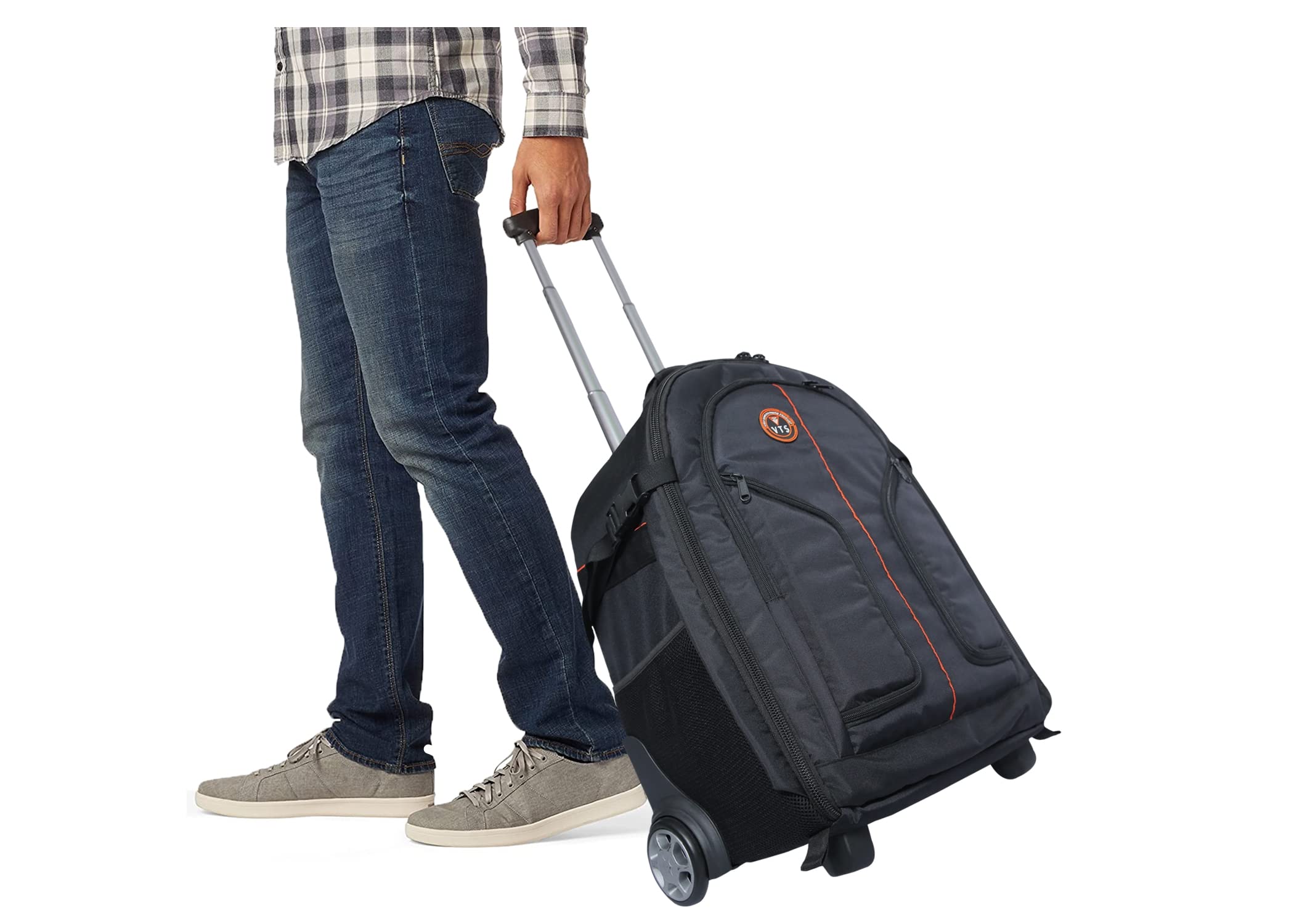 VTS DSLR Camera Bag Medium Size Waterproof/Heavy Duty Rolling Camera Backpack (Black) (Roller Bag) 3