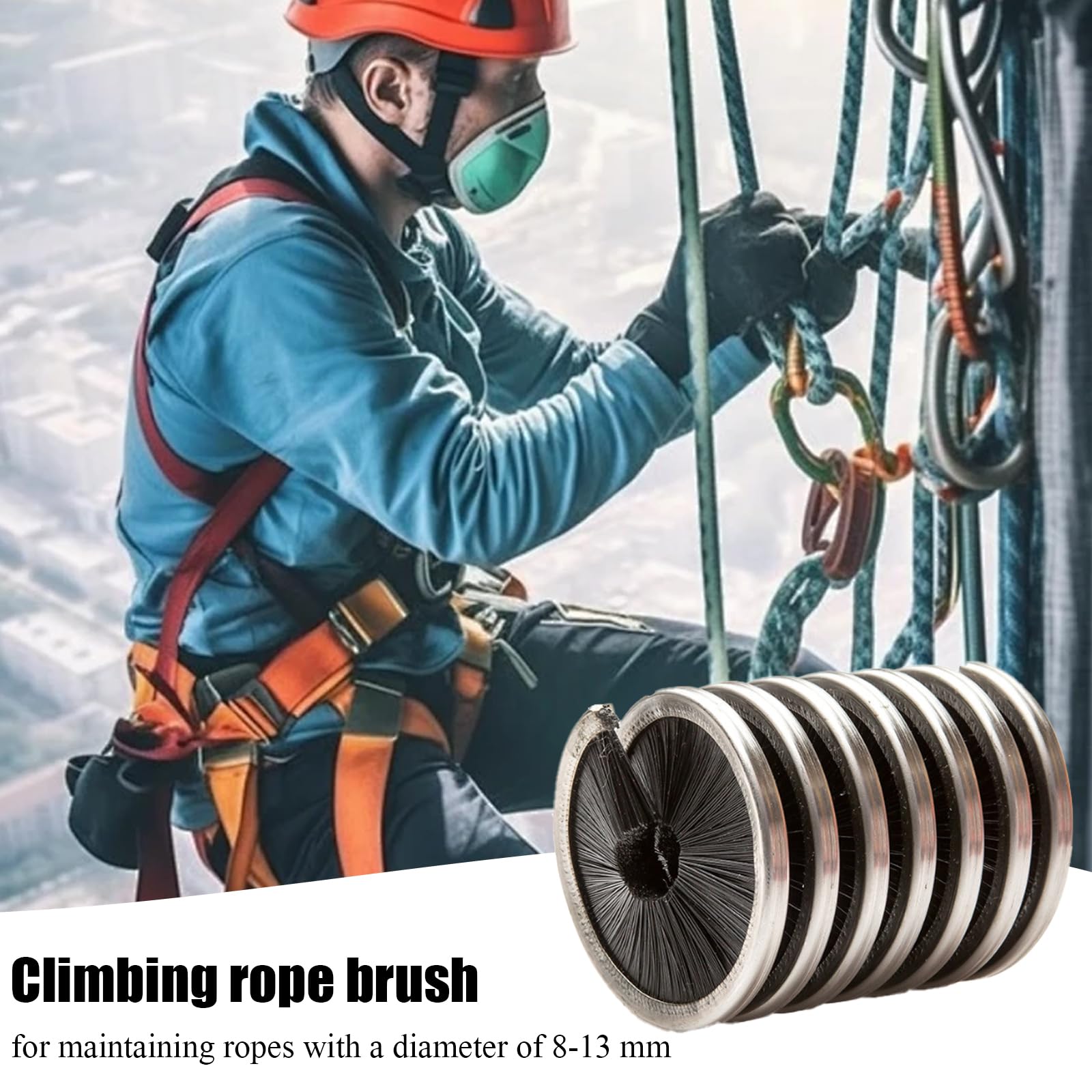 Cepillo de Cuerda de Escalada para Roca 8-13 mm Diámetro