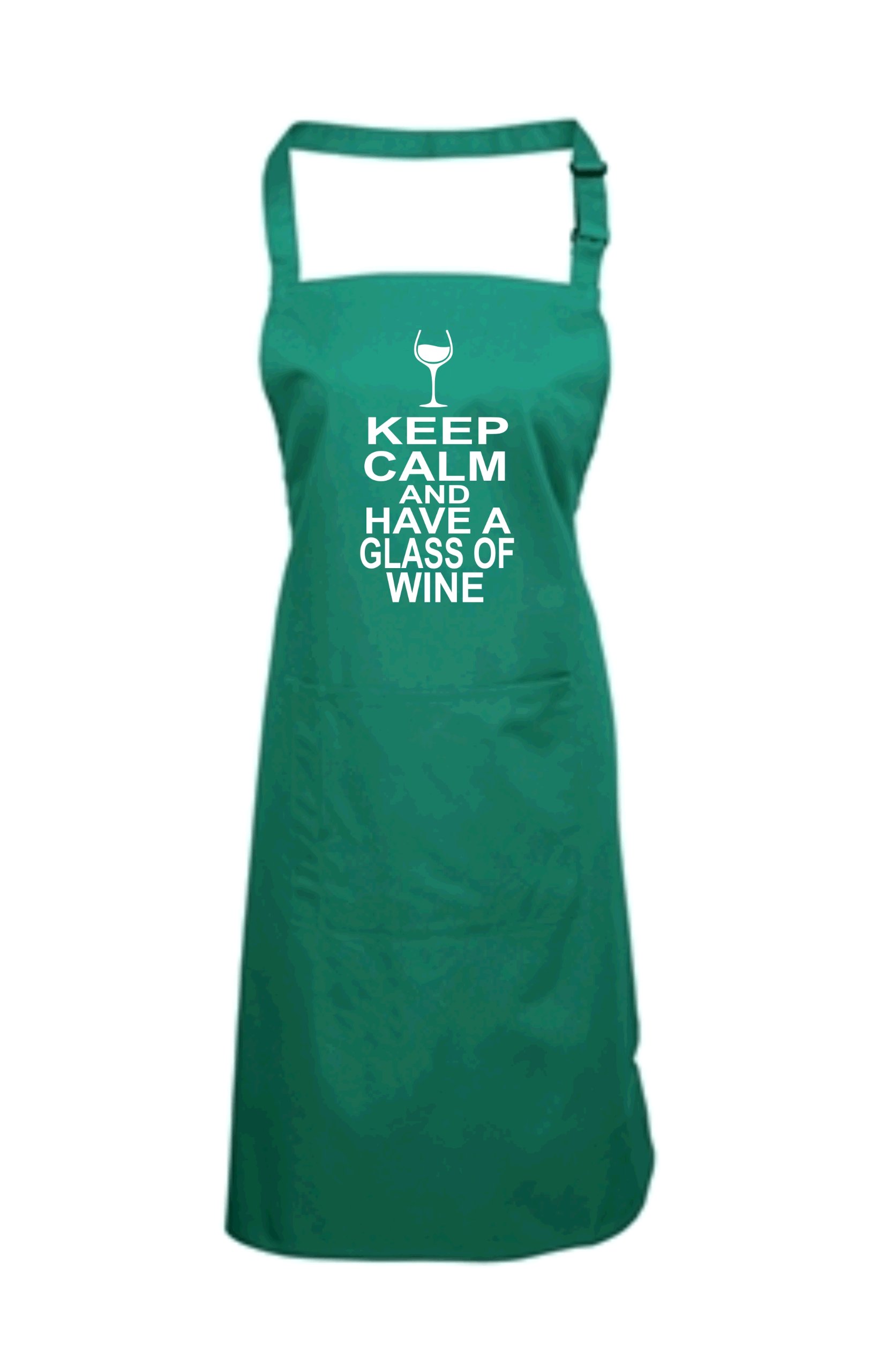 Edward Sinclair Bottle Green | Apron | Keep Calm And Have A Glass Of Wine