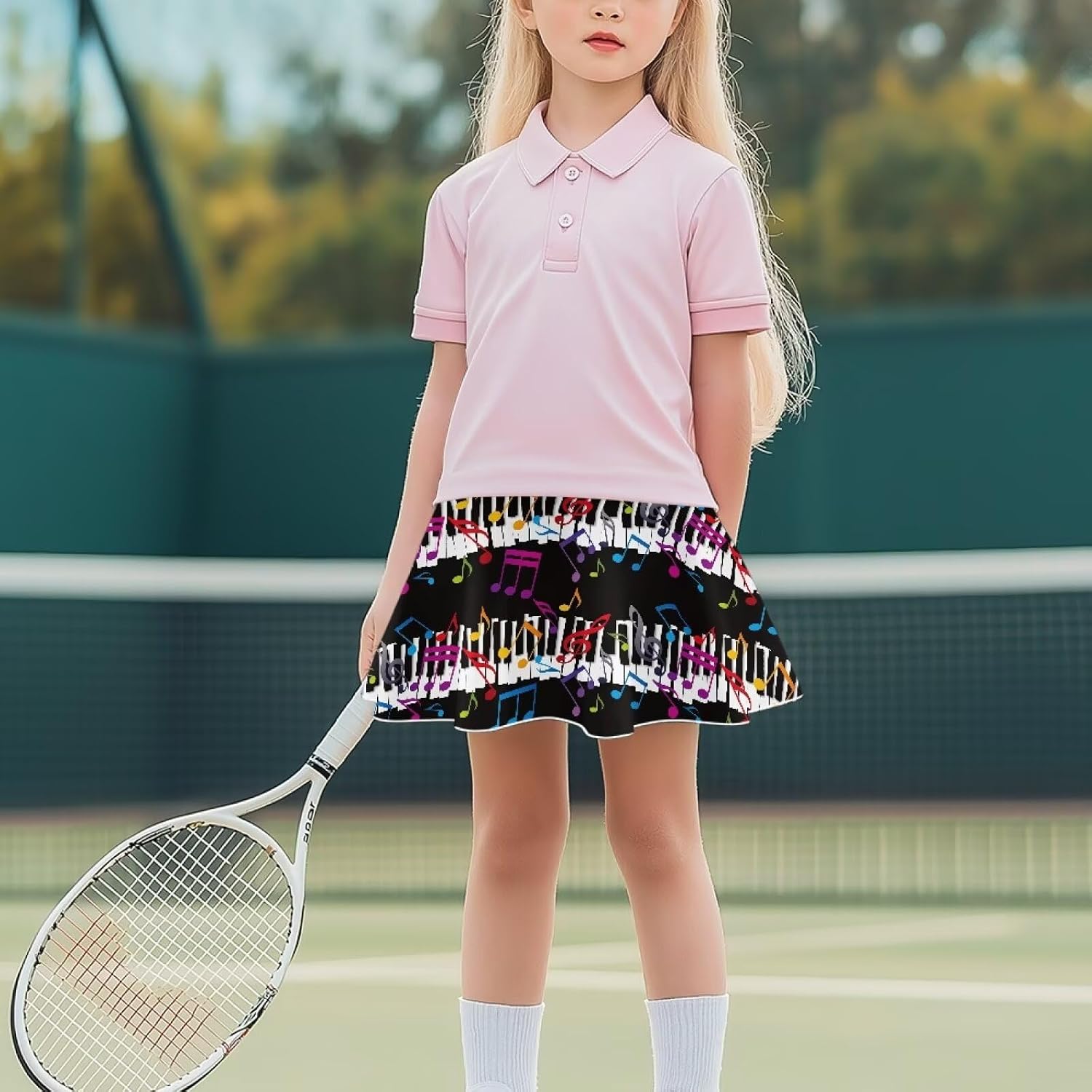 Girls Tennis Skirt Breathable Athletic Skorts Workout Golf Running Skirts with Pockets Shorts