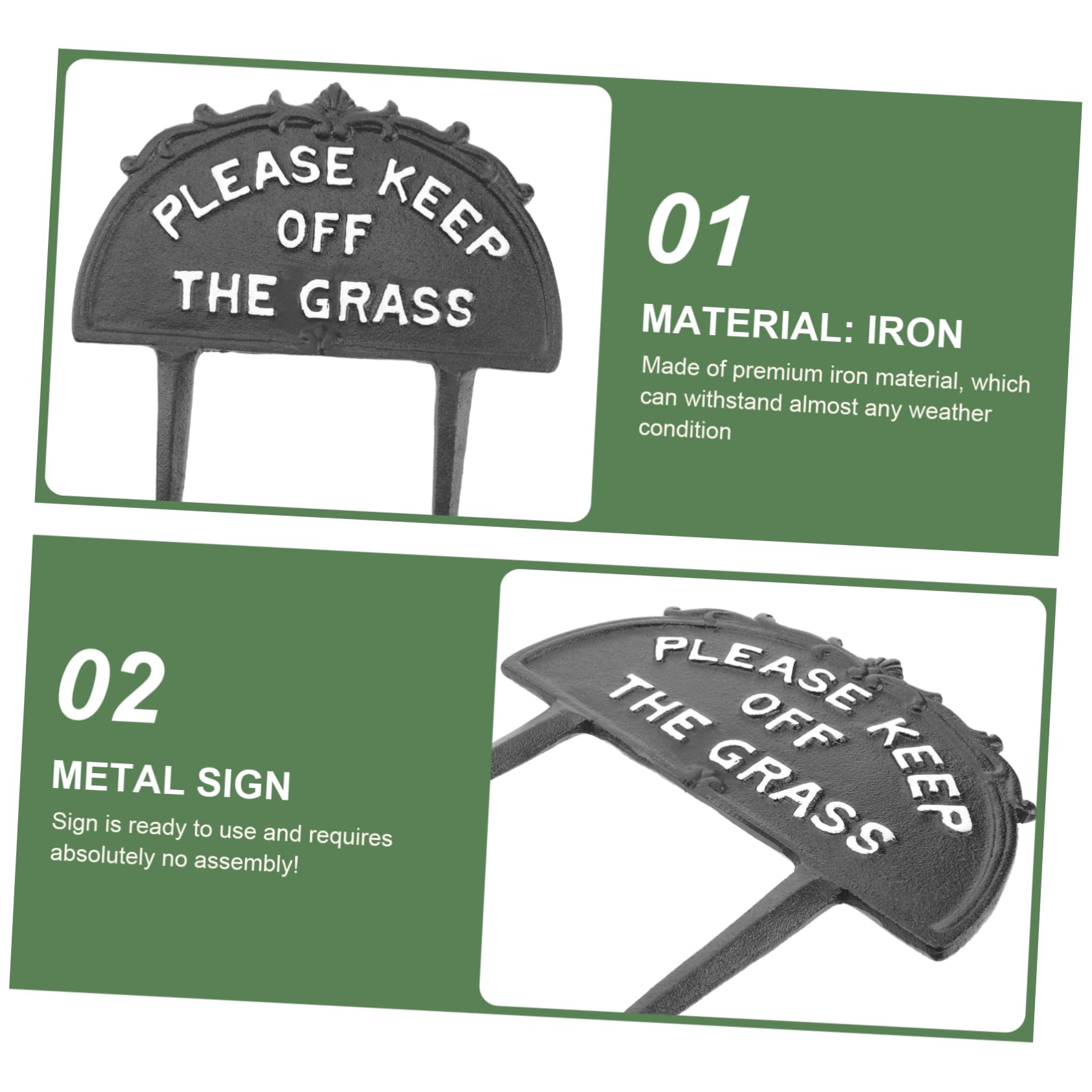 1stück Warnschild Bitte Betreten Sie Gras Nicht Wetterfestes Metall Schild Für Garten Und Rasenschutz Praktischer Bodenstecker Für Dekoration
