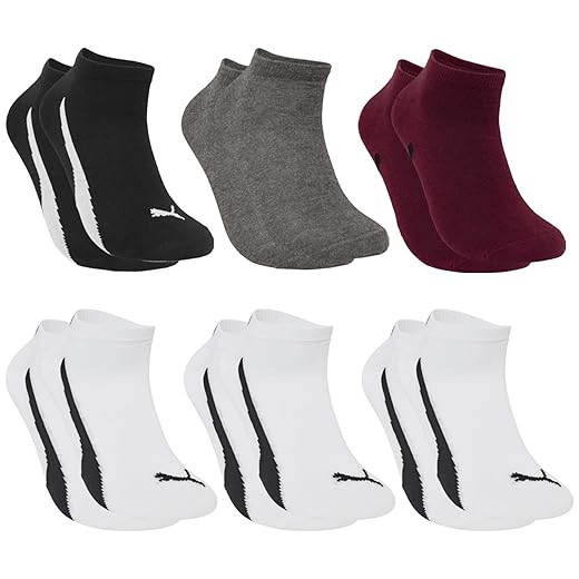 Kit 06 Pares Meia Puma Sapatilha Cano Curto Masculino Adulto Everyday