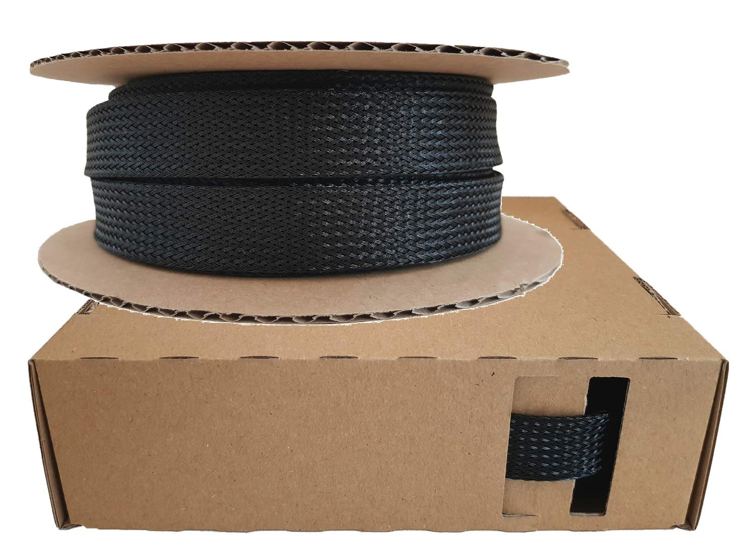 Netproshop Geflechtschlauch 5-12 Mm, 10 M Weiß – In Praktischer Spenderbox