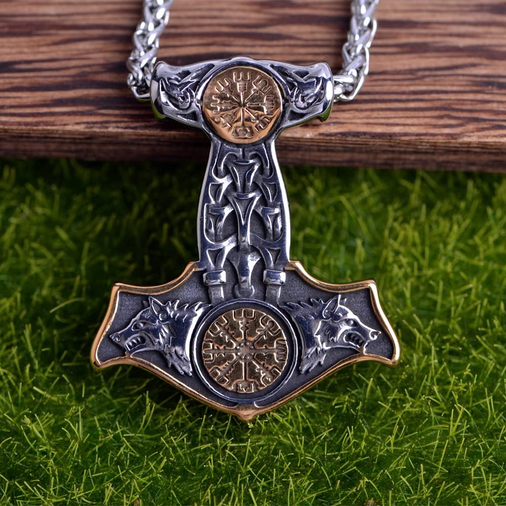 Norse Viking Thor Hammer Necklace Mjolnir Necklace for Men Talisman Jewelry - Image 5
