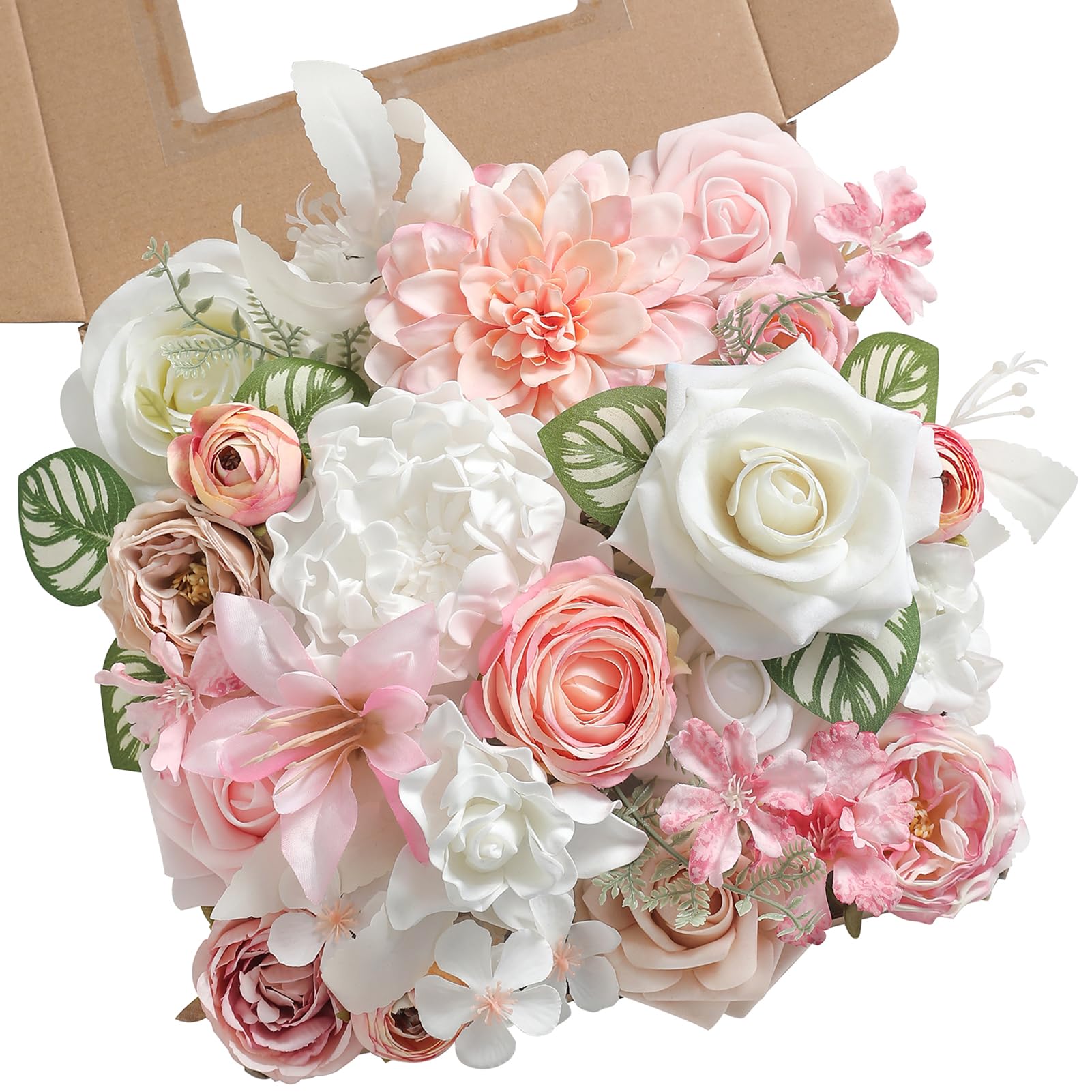 RUIDKUN White & Pink Artificial Flowers