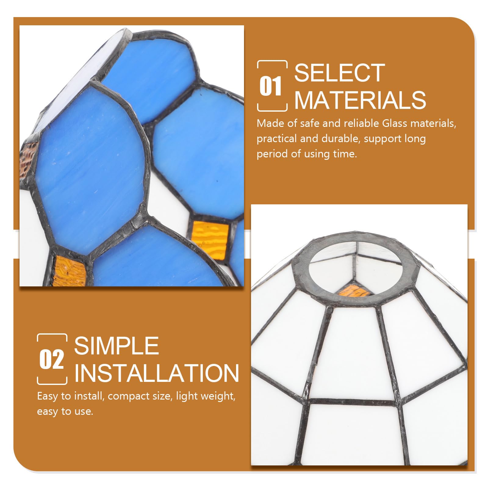 Paralume in Vetro Blu Vintage E27 per Lampada da Soffitto