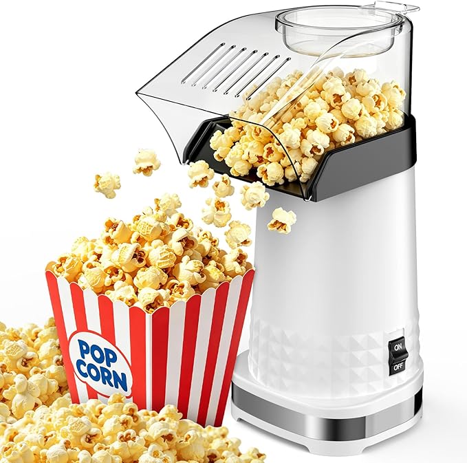 Air Popcorn Popper Maker with Measuring Cup to Melts Butter,