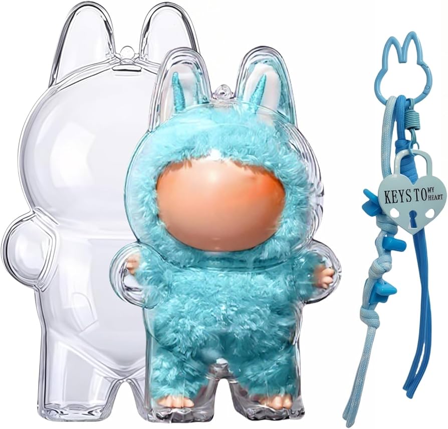 Amazon.co.jp: 多彩な色 LABUBU 専用 ケース 対応 (立つ姿) クリア