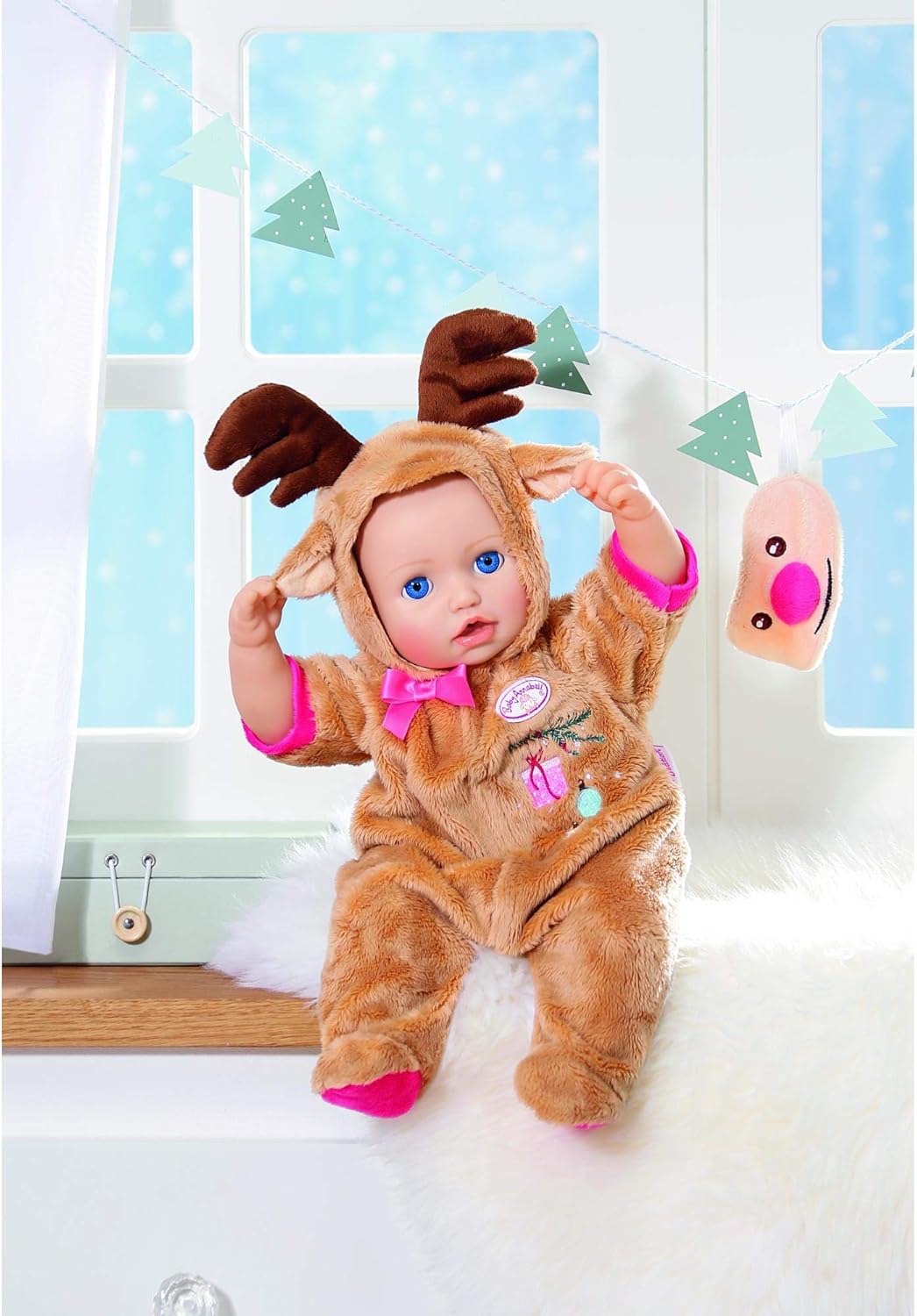 Baby Annabell Zapf 701157 Deluxe Reindeer Doll Set