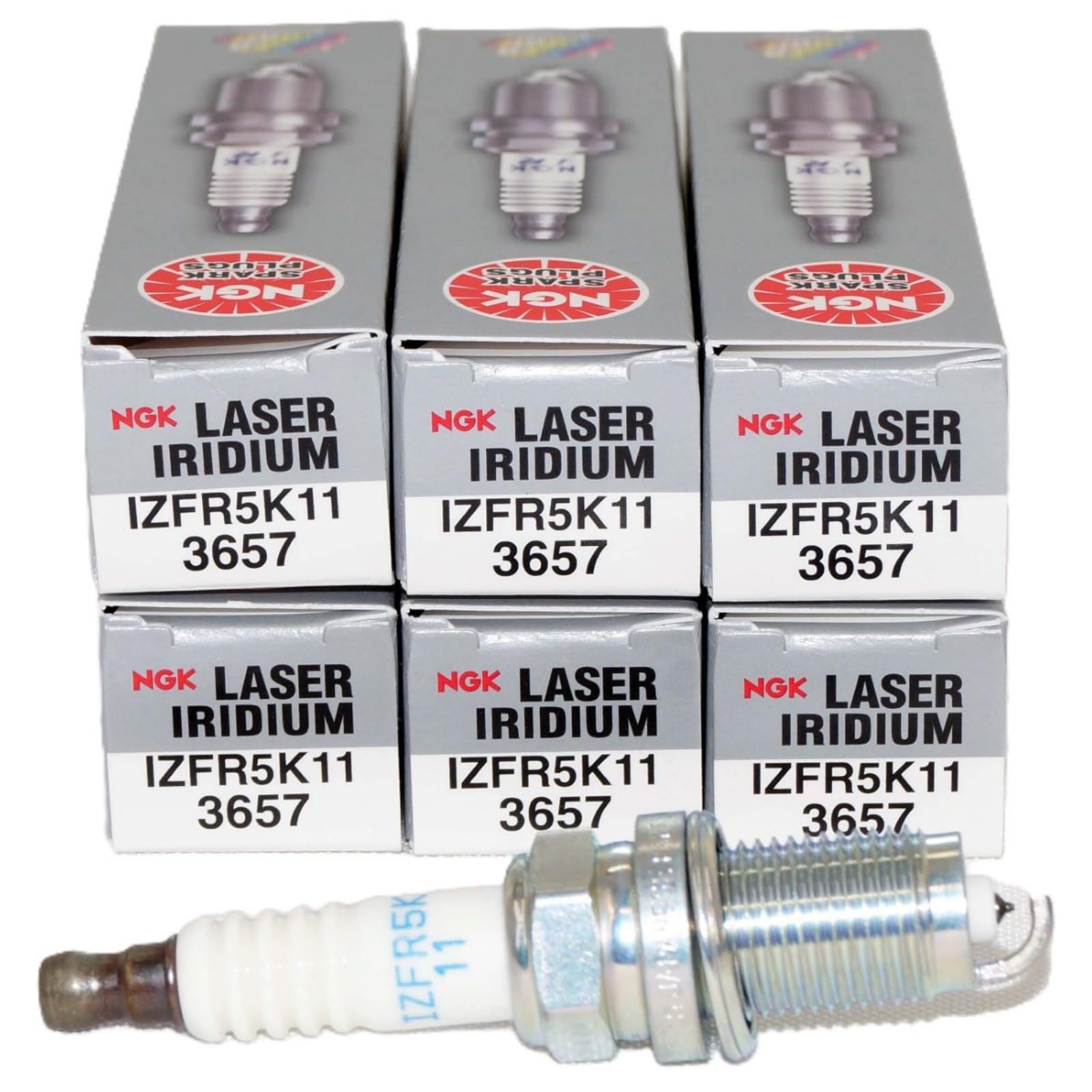 Amazon.com: NGK 3657 Laser Iridium Spark Plug IZFR5K11 (6 Pack