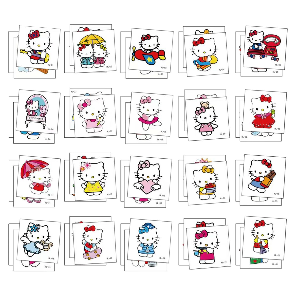 60Pcs Anime Temporary Tattoos, Waterproof Cartoon Tattoo Stickers Perfect for Fans, Birthday Parties, and Christmas (KT)