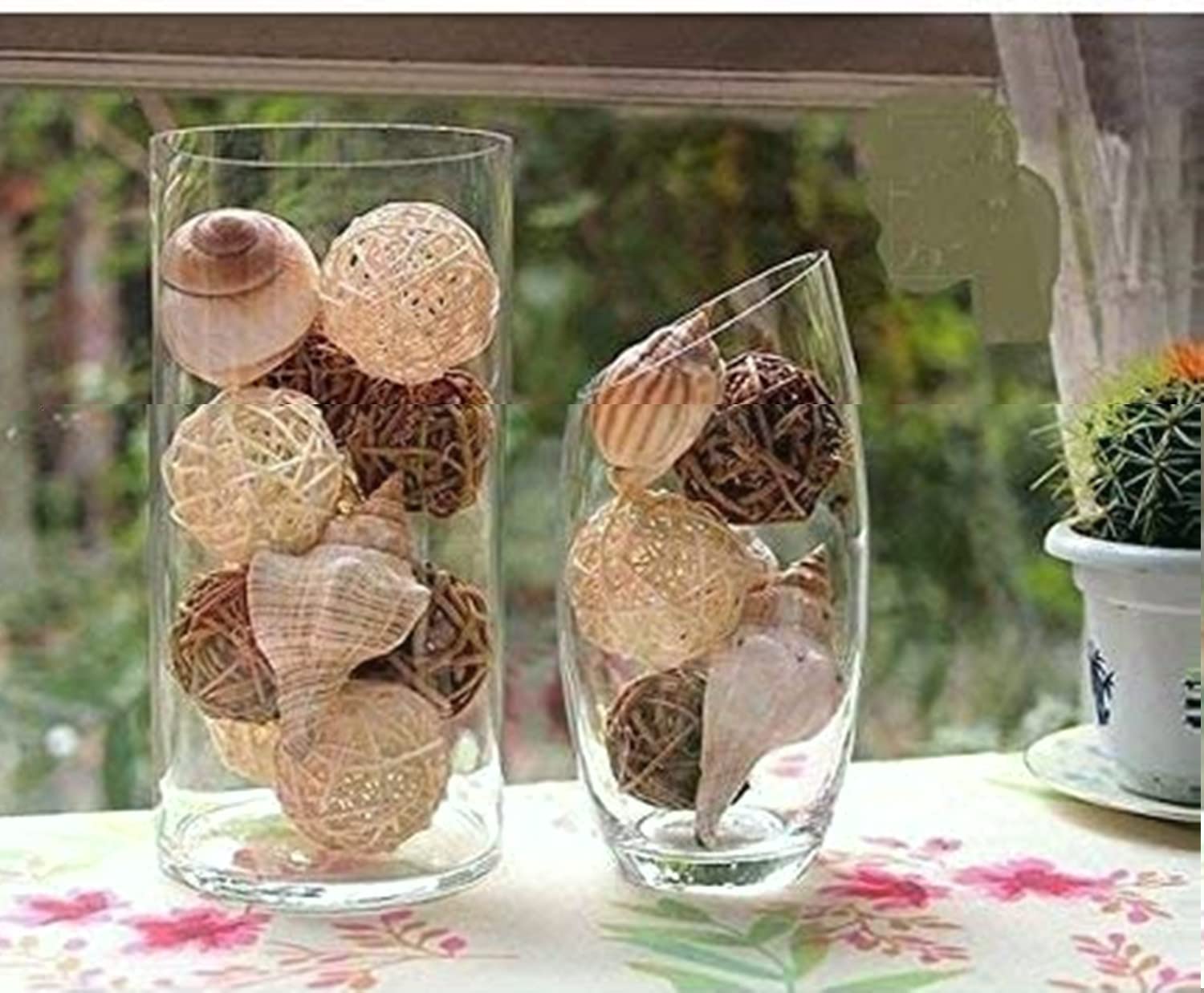 LATRAT 18 bolas decorativas de ratán, bolas decorativas de mimbre, bolas de ratán, bolas de boda, decoración de mesa para fiestas, aromaterapia, aromatizantes, conejos, pájaros, loros, juguetes para