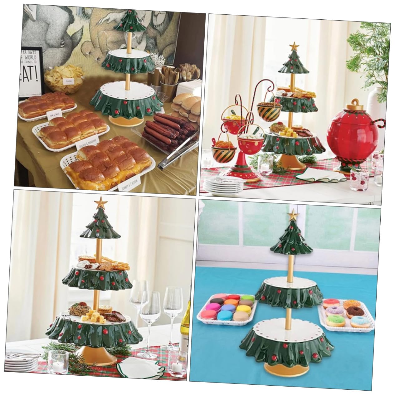 1pezzi Porta Frutta Natale in Resina Sicura Vassoio Snack Decorativo Per Feste Piatto Porta Dolci e Snack Elegante Resistente e Pratico Per Esposizione Festiva