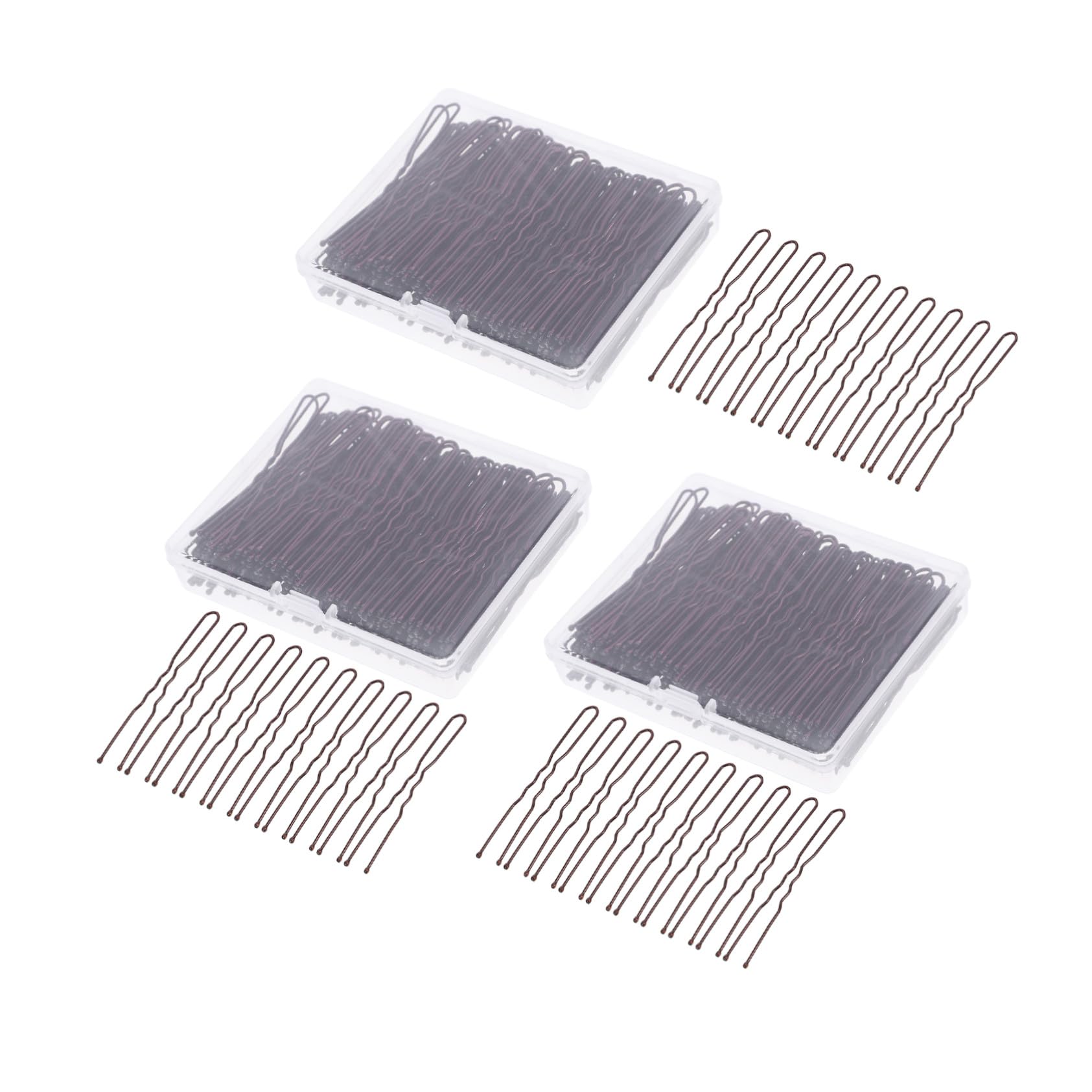 Beaupretty 600 piezas Horquillas de Metal Caja de Almacenamiento Pasadores Ondulados para Peinados Clips Ligeros y Cómodos para Moños y Recogidos Femeninos