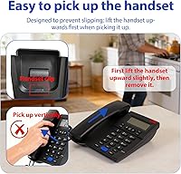 Vista 3 de Corded Landline Phone with Caller ID, Landline Phones for Home Office, Speaker Phone with Redial, Speed Dial, Caller Indicator Light Feature