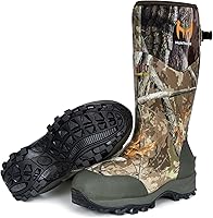 Hunthor Men's Hunting Boots: 1600g Insulation, Waterproof Rubber with Neoprene & Fleece, -20°F Rated, Anti-Slip Outsole for Hunting & Work