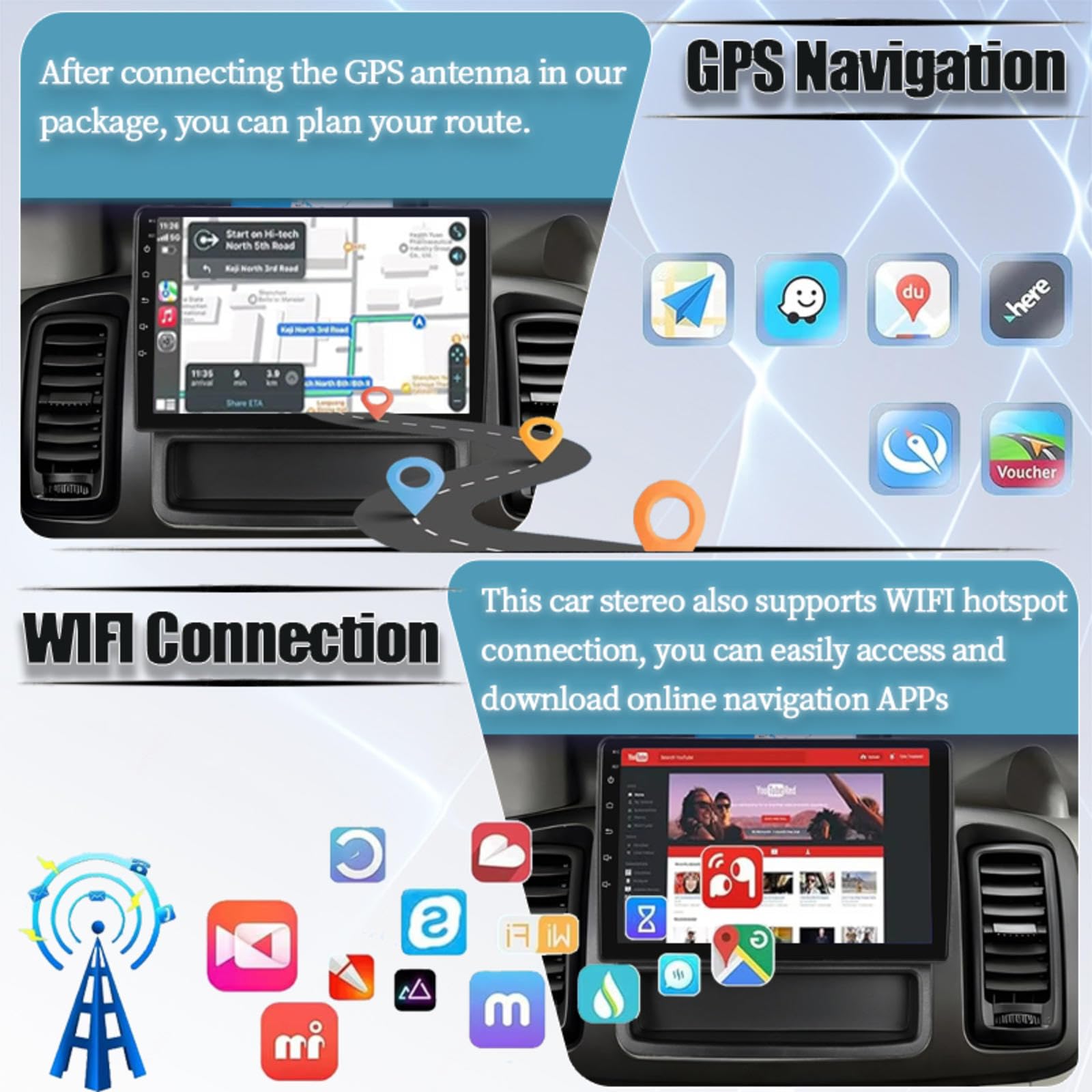 10" Android 15 Dual Din radio samochodowe nawigacja GPS do Nissan Primastar J4 Renault Trafic 2 II 2010-2014 radio samochodowe z zestawem głośnomówiącym Bluetooth, obsługa sterowania na kierownicy