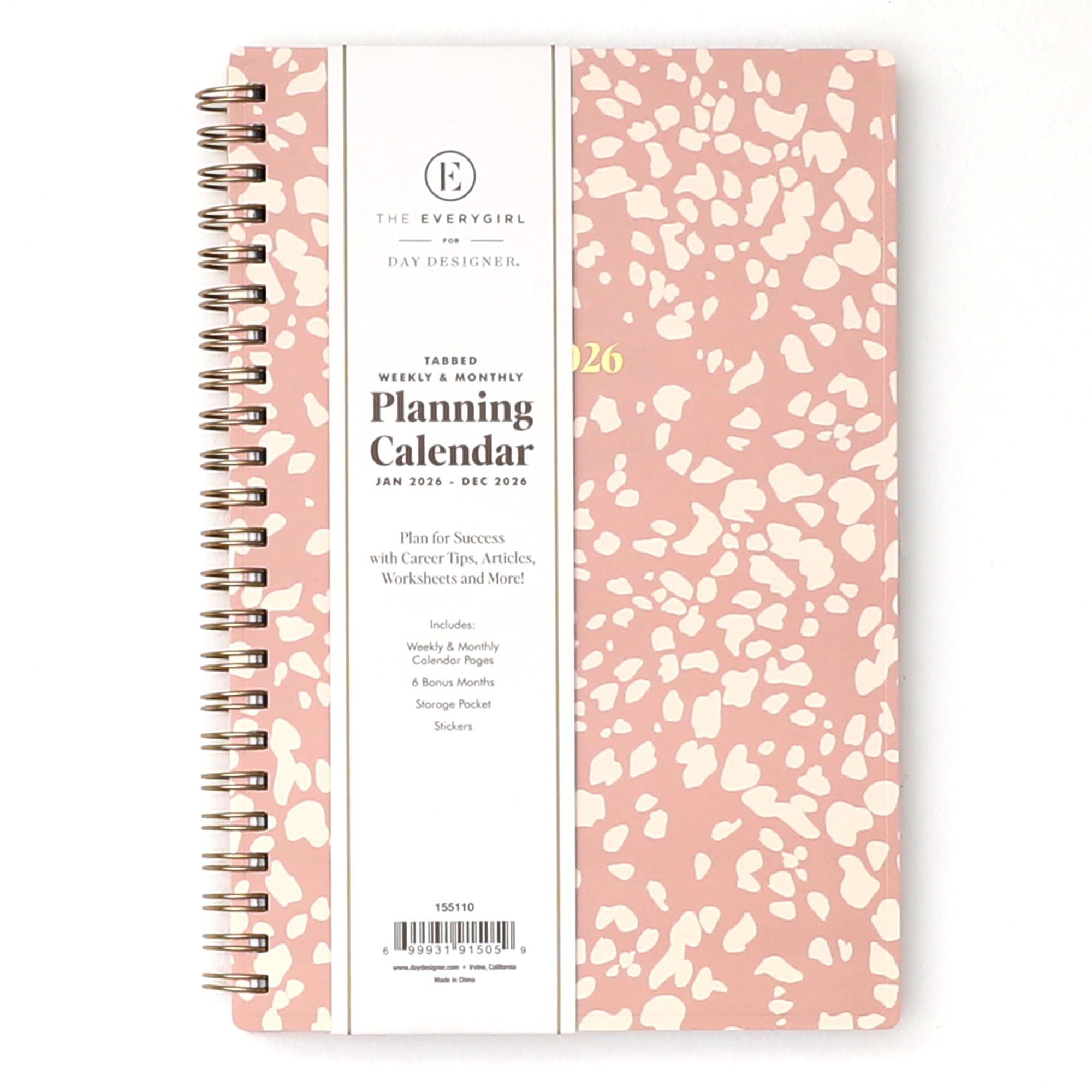 Blue Sky The Everygirl 2026 Weekly and Monthly Planner Calendar, January 2026 - December 2026, 5" x 8", Flexible Cover, Durable Twin Wire Binding,