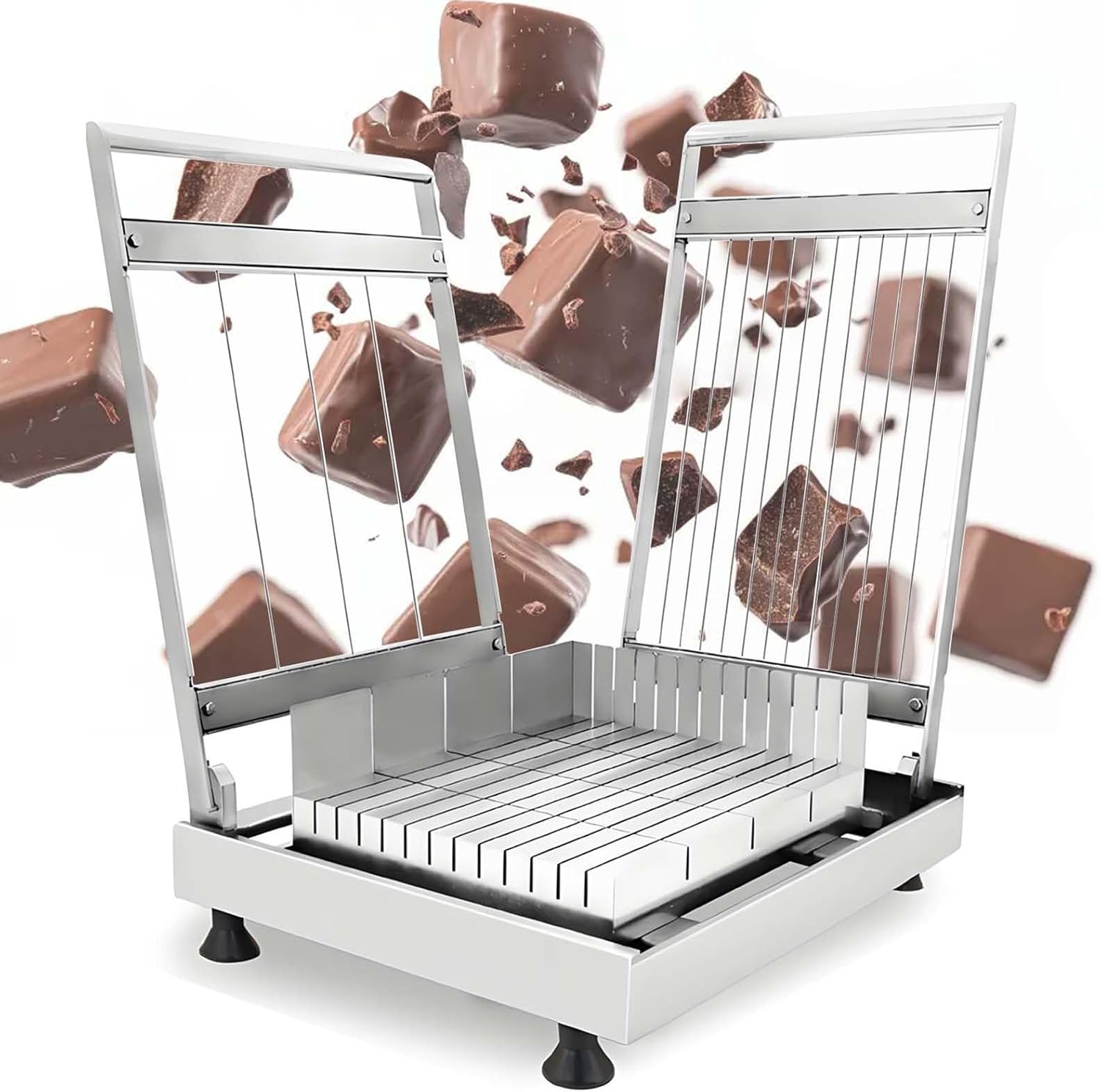 Stainless Steel Chocolate Cube Cutter,Heavy Duty Butter Wire Cutter Choppers,Kitchen Cutting Tool.Chocolate Cutting Machine,for Cheese