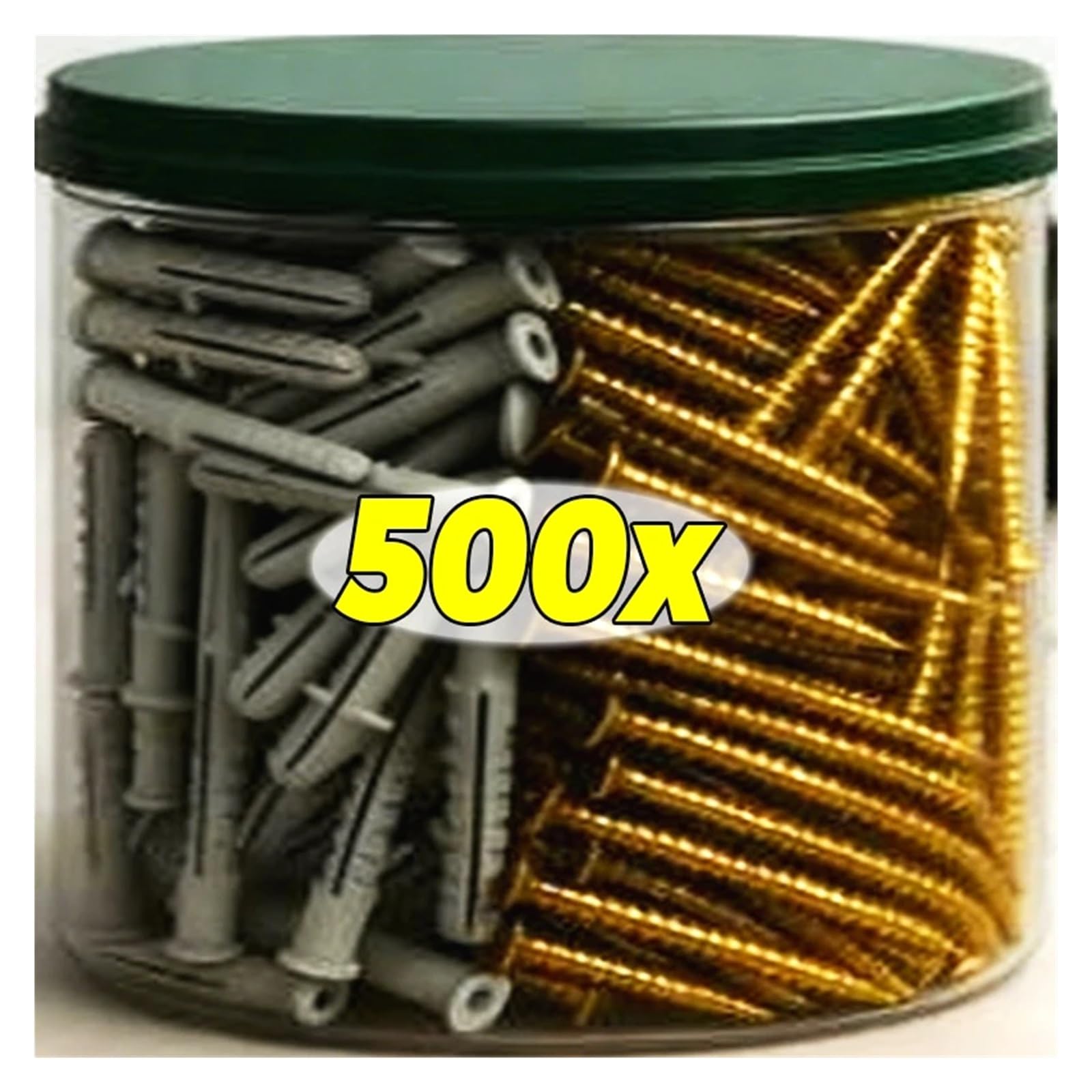 100/500PCS Metall-Expansionsrohr-selbstschneidende Schrauben-Sets(100PCS(1Pack))