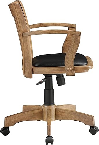 Miniatura 5 de OSP Designs Silla de madera Deluxe, silla de escritorio con asiento de madera acolchado, madera de fruta, Madera