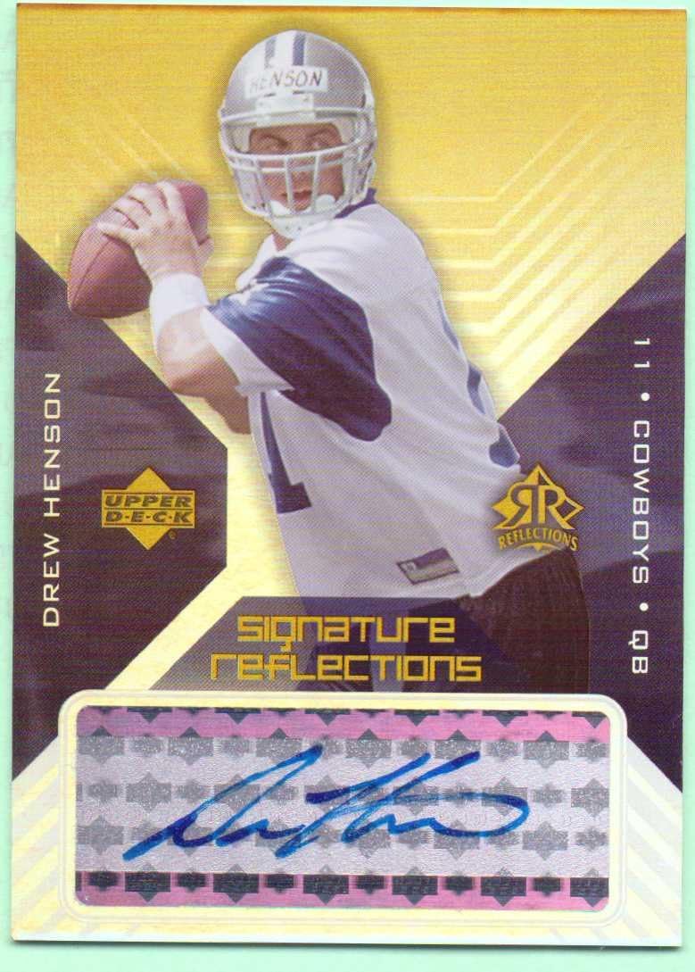 Drew Henson 2004 UD Reflections Signature Reflections Autograph Rookie #SR-DH - Dallas Cowboys