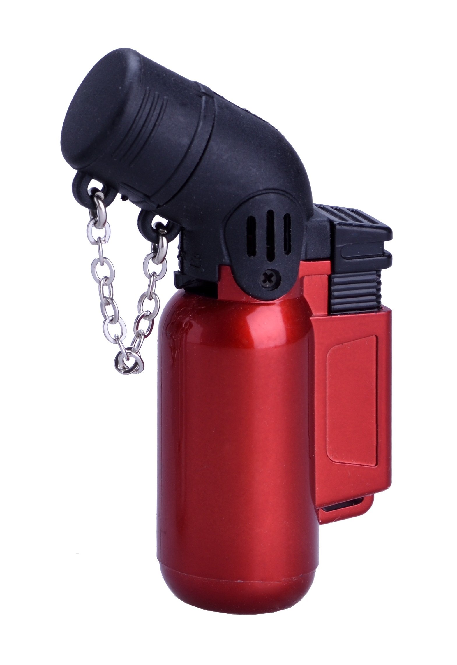 Buy PROF Metallic Double Jet Blueflame Lighter Cigar Sports Kitchen Camping (Red) Online at