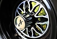 Vista 4 de (juego de 4) 20x10.00-10 ATW-045 con ruedas negras brillantes Fusion 10x7 para golf