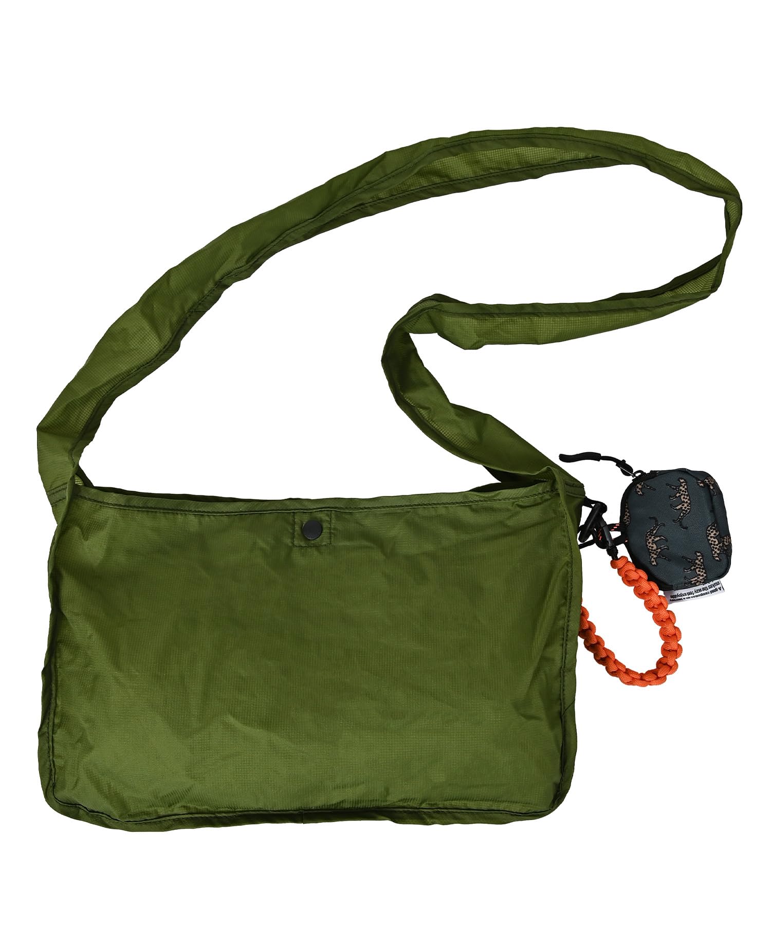 未使用◆Kitamura キャンバス ショルダーバッグ カーキ サコッシュ 甲羅デザイン サコッシュ＊Khaki カーキ＊ ショルダーバッグ