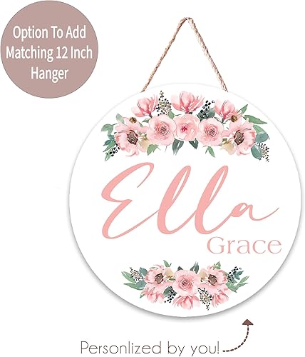 Miniatura 5 de Girls Love A Monogram - Mantas de bebé florales personalizadas personalizadas en rosa para niñas con nombre - Regalos personalizados para baby