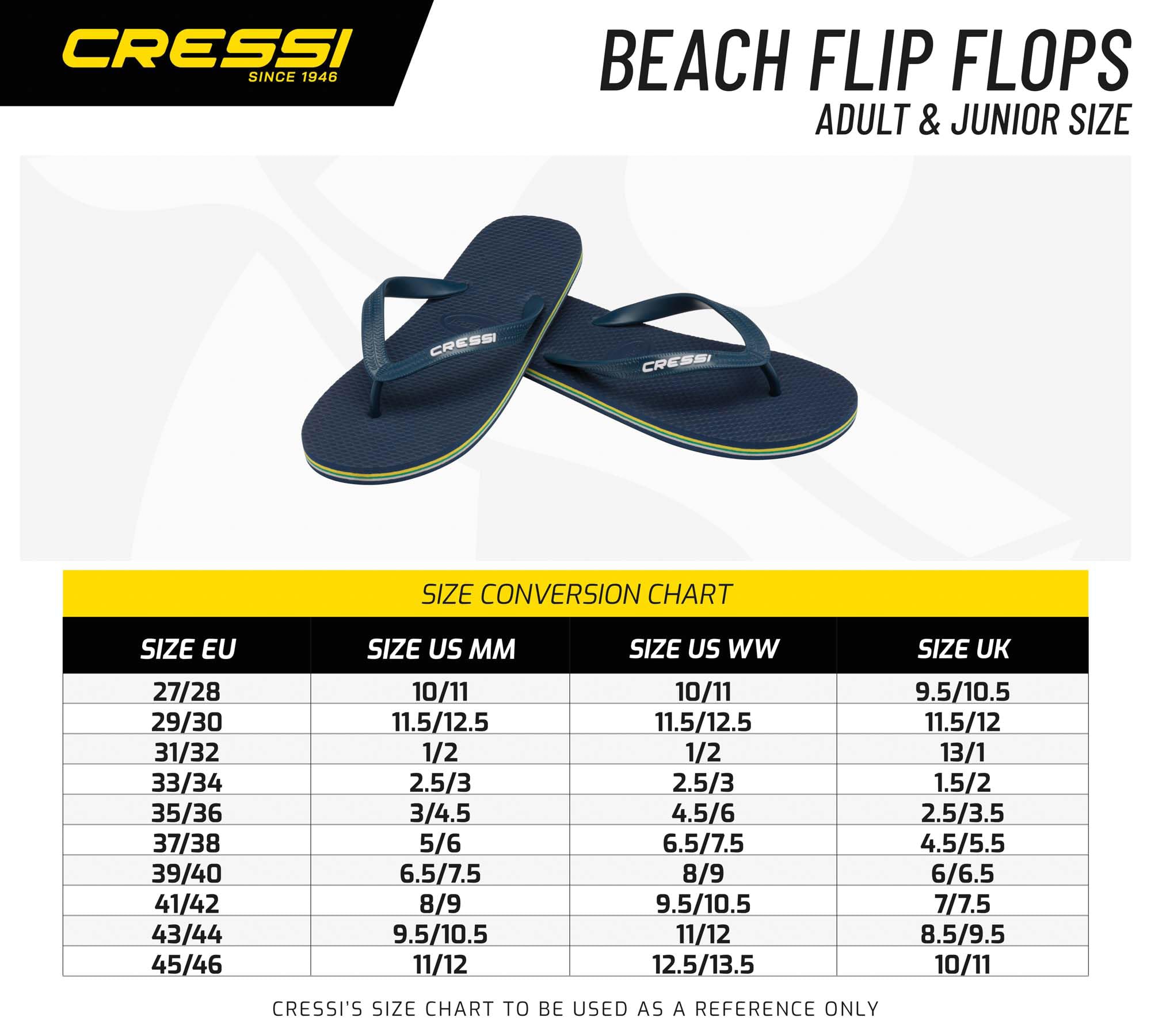 CRESSI Uniseks Beach Flip FlopsPlaża i basen Flip Flop