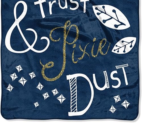 Miniatura 4 de Disney Tinkerbell Faith, Trust and Pixie Dust Manta de forro polar súper afelpado de 46 x 60 pulgadas (46.1 in x 59.8 in)