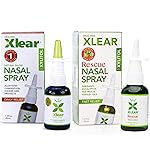 Xlear Natural Xylitol Nasal Spray, Regular and Rescue Bundle, Gentle Herbal Formula with Oregano, Tea Tree, Eucalyptus, Parsley, 1.5 fl oz (Pack of 2)