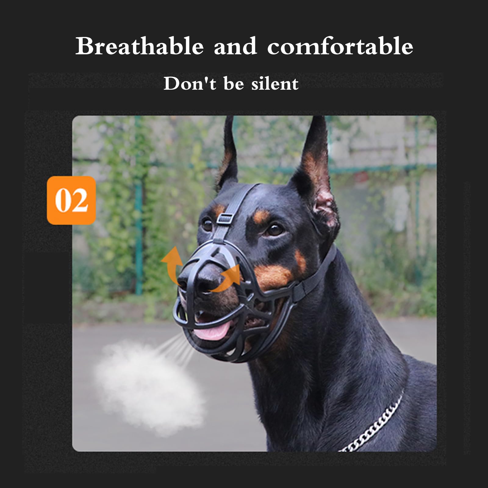 con una Resistente Cesta de plástico for el bozal, el Perro Puede jadear, Beber y Entrenar. Ideal for Salidas, Paseos y Otras Actividades.,Bozal para Perro(Red,M)