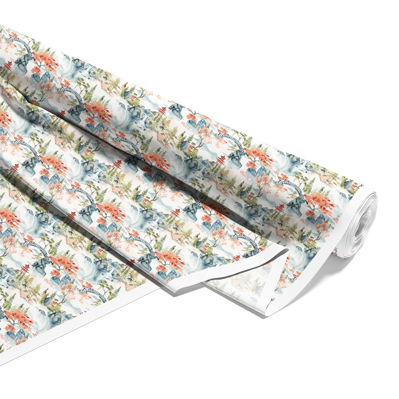 HEKO PANELS Tela Oxford impermeable primavera pagodas acuarela 5 metros 155